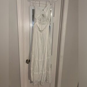 Altar’d State spaghetti strap long white sundress with keyhole NWT